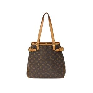 LOUIS VUITTON Batignolles Vertical Monogram Tote Handbag Brown Leather